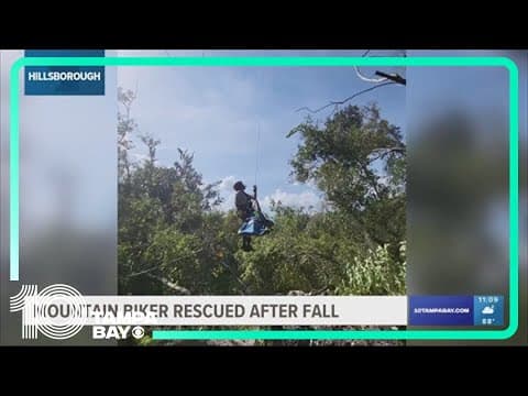 Officials: Mountain biker airlifted, saved by Hillsborough rescue crews