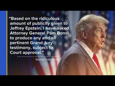 Trump requests release of Epstein material