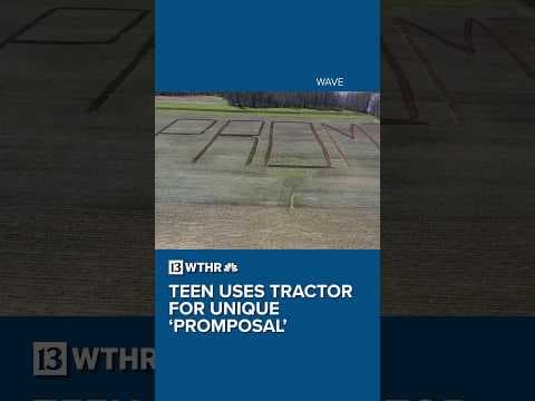 Teen uses tractor for unique ‘promposal’