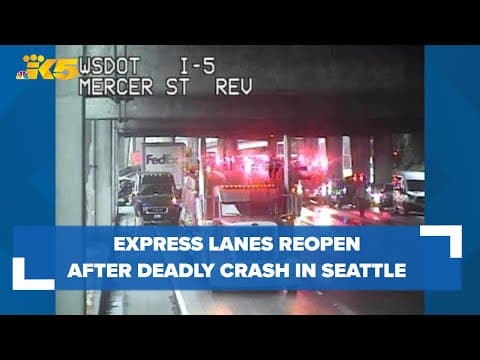 I-5 express lanes reopen after deadly rollover crash involving semi-truck