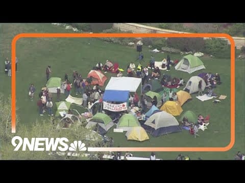 Pro-Palestine protesters set up camp on University of Denver campus