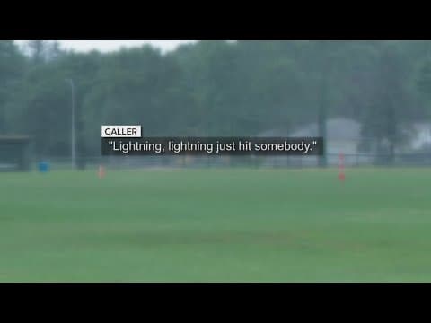 911 calls depict what happened after lightning struck, injured 2 at north Columbus high school
