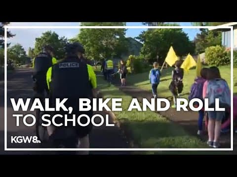 Oregon students walk, bike and roll to school