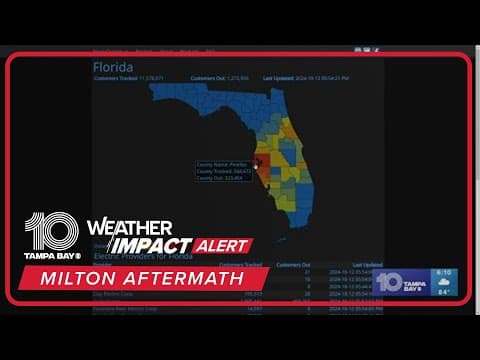 Here are the latest power restoration times for the Tampa Bay area