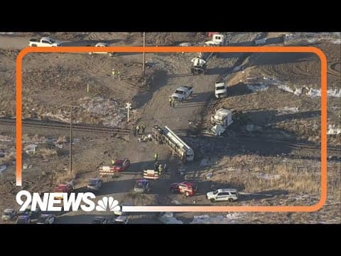 Crash involving semitruck and train in Aurora