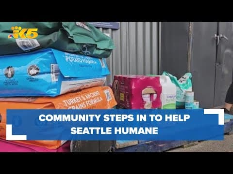 Community steps up to support Seattle Humane after shortage of supplies