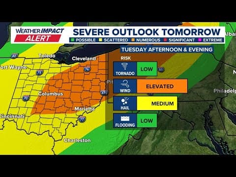 Tracking strong storms in central Ohio on Tuesday