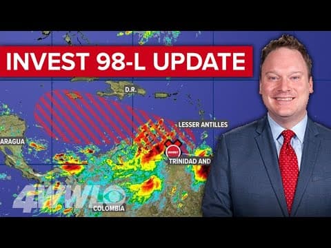 Thursday afternoon Tropical Update: Tracking Invest 98-L's path, forecast