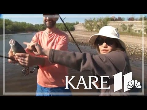 KARE 11's Samie Solina catches fish on air