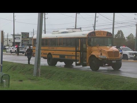 Woman killed in crash with school bus in NW Harris County, HCSO says