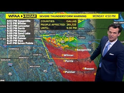 LIVE RADAR: A Severe Thunderstorm Watch issued for DFW