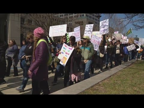 Women's rights advocates gather in downtown Indy for International Women's Day rally