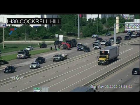 Multi-vehicle crash, fuel leak shuts down I-30 Saturday morning, officials say