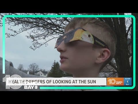 Health dangers of looking at the sun