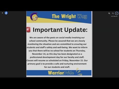Sophie B. Wright High School cancels classes due to safety concerns