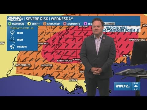 New Orleans Weather: Severe weather risk grows across southeast Louisiana, Mississippi Coast