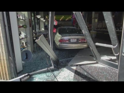 Surveillance video shows vehicle crashing into bar near downtown Columbus