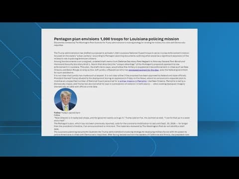 Pentagon plan could send National Guard to New Orleans