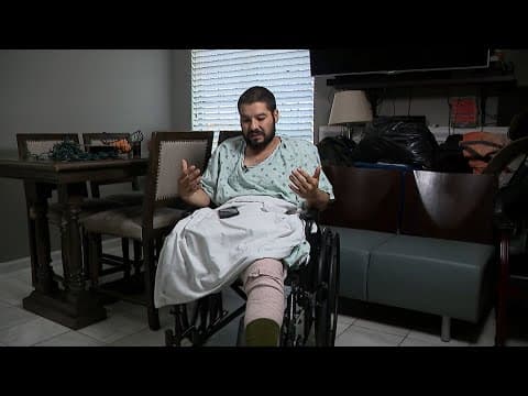 Father of four loses leg in roadside crash while helping his mother