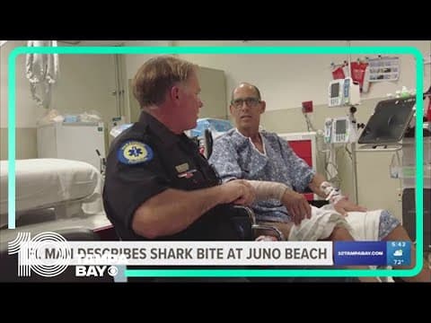 Florida man bitten by shark reunites with first responder who helped him