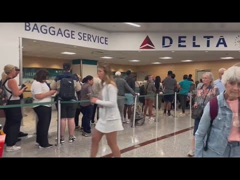 Passengers with canceled flights during global tech outage last month suing Delta Airlines