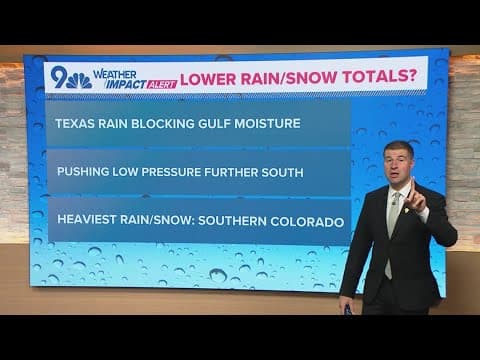 Slightly less rain and snow expected than initially forecasted