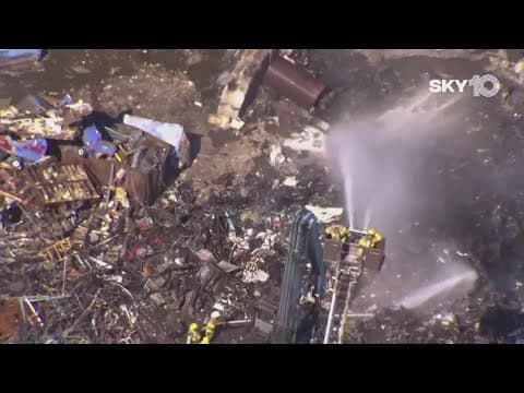 Trash fire breaks out near Tampa airport