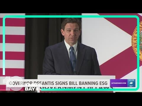 Gov. Ron DeSantis signs anti-ESG business bill into law