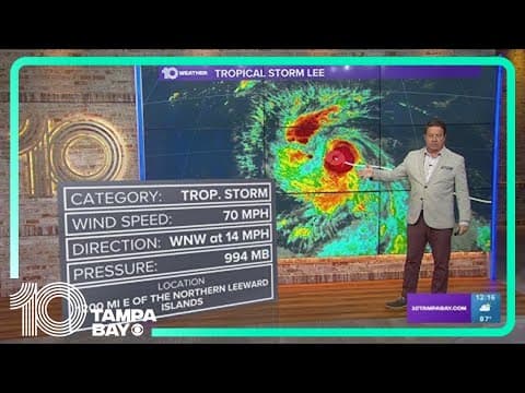 Tracking the Tropics: Tropical Storm Lee poised to become a powerful hurricane