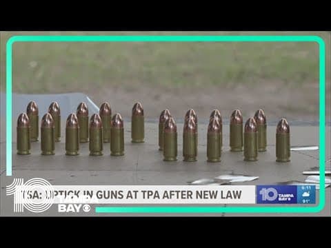 TSA: 76% spike in guns caught at TPA since permitless carry law took effect