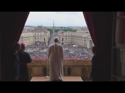 Pope Leo XIV delivers first Sunday Blessing
