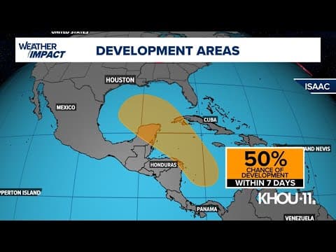 Tropical update: Monitoring an area in the western Caribbean that has a 50% chance of development
