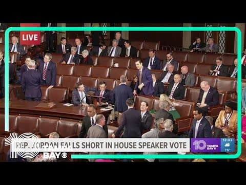 Rep. Jordan falls short in House speaker vote for 3rd time