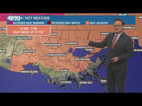 New Orleans Weather: Hot, humid, daily rain chances heading into the weekend