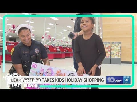Clearwater police teams up with Target to help get children in the Christmas spirit