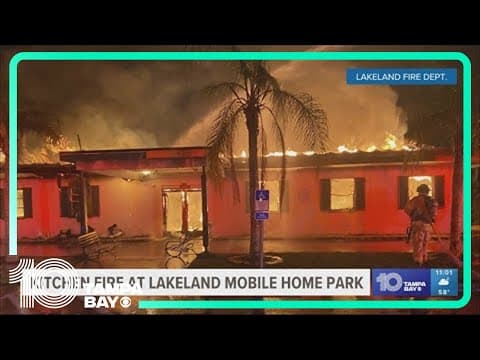 Stove left on causes fire at mobile home community clubhouse in Lakeland