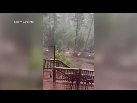 House swept away by flooding in New Mexico