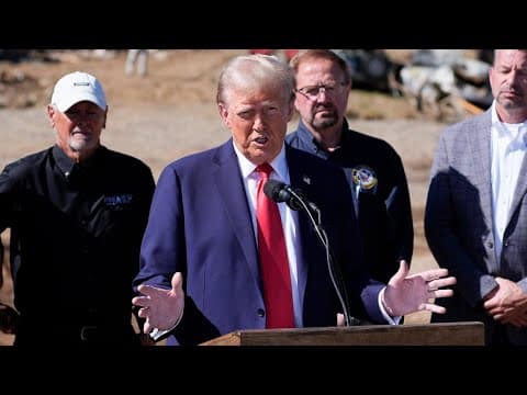 Donald Trump visits Asheville, North Carolina, weeks after Hurricane Helene