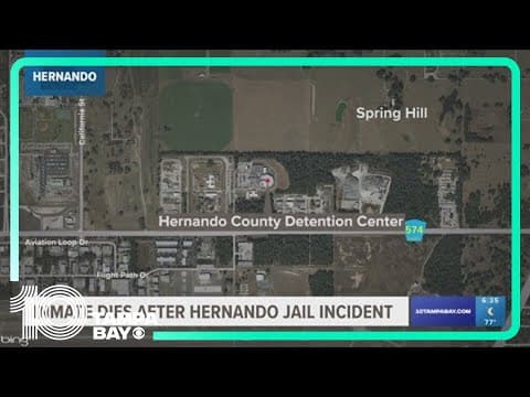Inmate dies after being hospitalized from Hernando jail