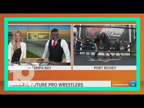Jabari gets in the ring with future pro wrestlers at local training center