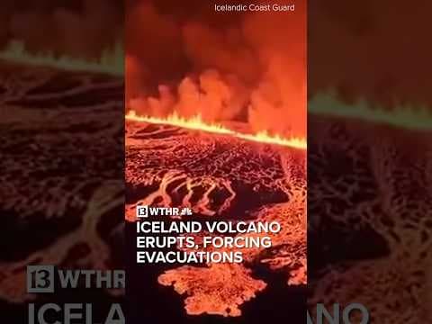 Volcano erupts in Iceland forcing two nearby towns to evacuate