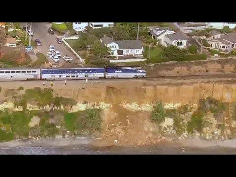 Unstable bluff forces new train route options, raising concerns for residents