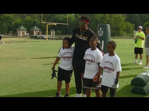 Commanders' KJ Henry hosted a sports game in his hometown