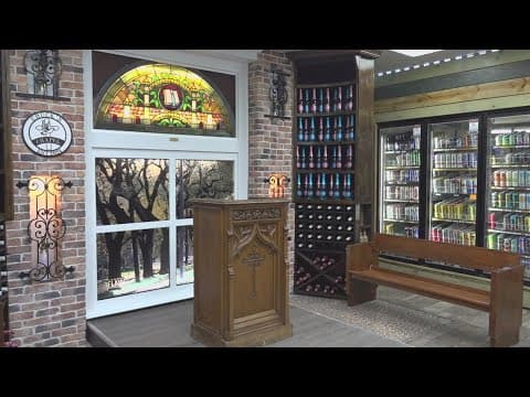 Couple getting married in liquor store chapel in New Orleans