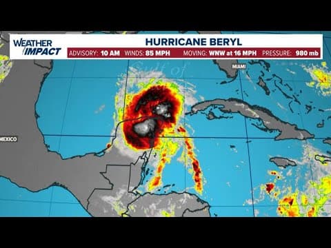 Tracking Hurricane Beryl: Storm continues pushing through Yucatan toward gulf as Cat. 1