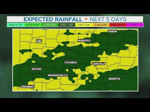 Columbus, OH Weather | Spotty showers with warm temps this afternoon