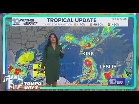 Tracking the Tropics: Tropical Storm Leslie forms, expected to become a hurricane