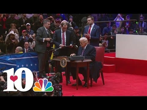 President Donald Trump signs flurry of executive orders