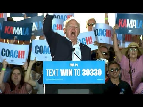Tim Walz full speech at Pennsylvania campaign rally