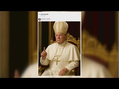 Trump draws criticism with AI image of himself as the pope ahead of the papal conclave